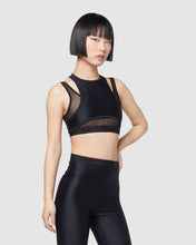 Load image into Gallery viewer, Sylvia combo sporty top: Women Tops Black | GCDS
