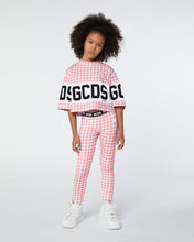 Load image into Gallery viewer, Crop GCDS Vichy T-Shirt: Girl T-Shirts  Pink | GCDS
