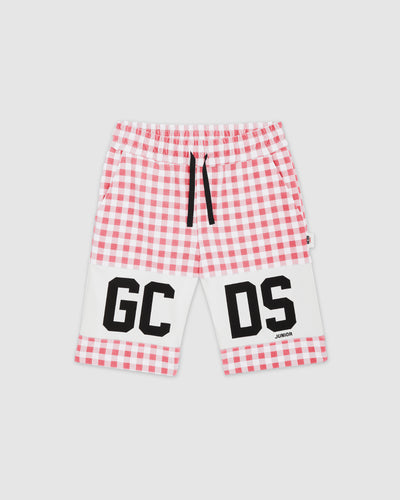 GCDS Vichy Shorts: Unisex  Trousers Pink | GCDS