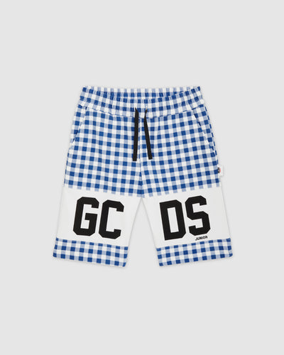 GCDS Vichy Shorts: Unisex  Trousers Dark Blue | GCDS