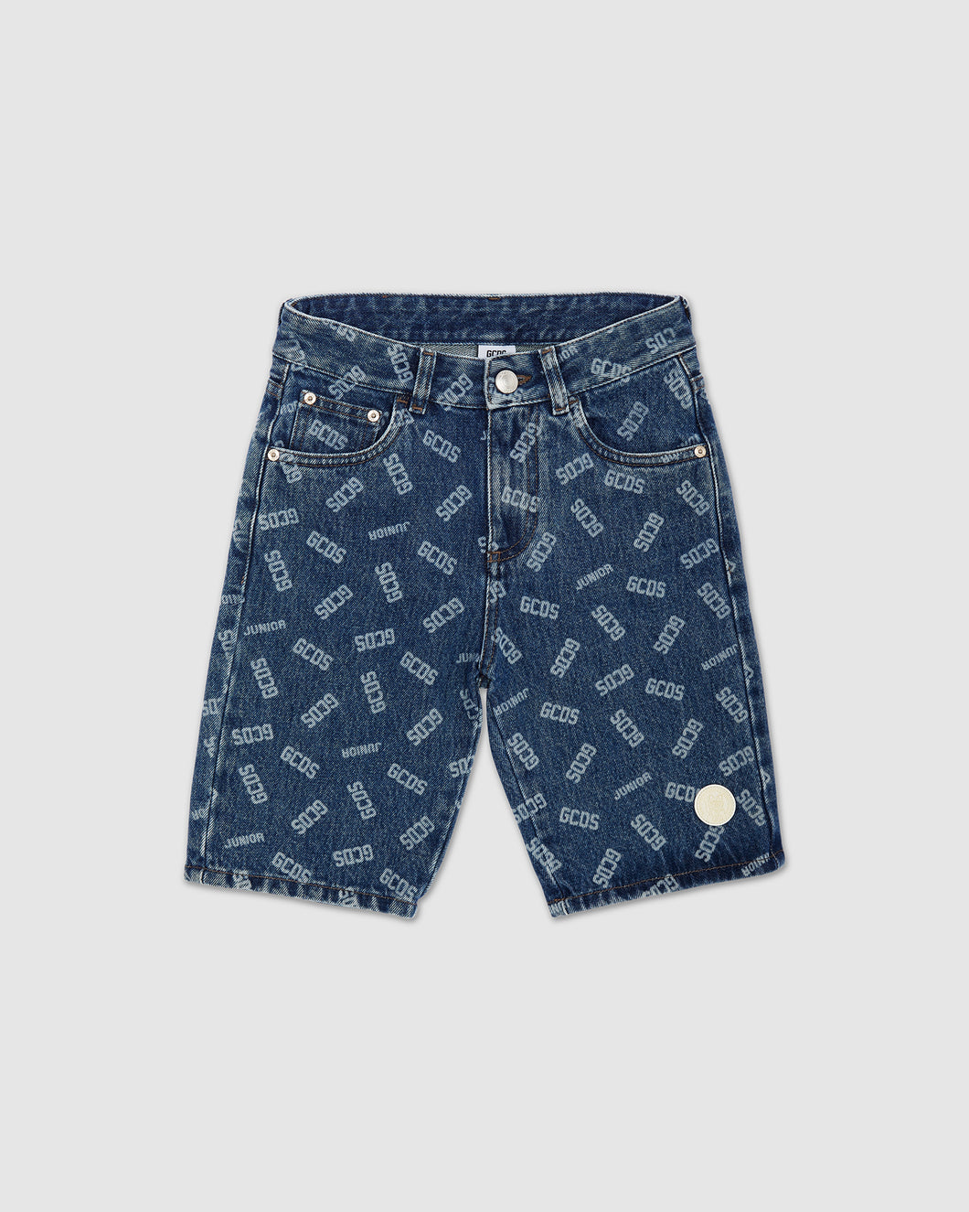 Allover GCDS logo Shorts: Boy  Trousers Light blue | GCDS