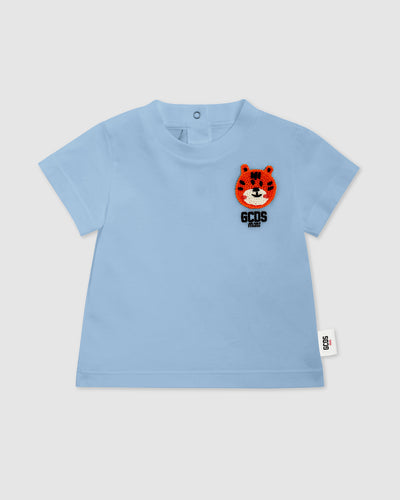Baby tiger t-shirt: Unisex  T-Shirts  Light blue | GCDS