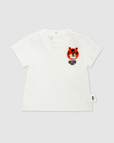 Baby tiger t-shirt: Unisex  T-Shirts  Off white | GCDS