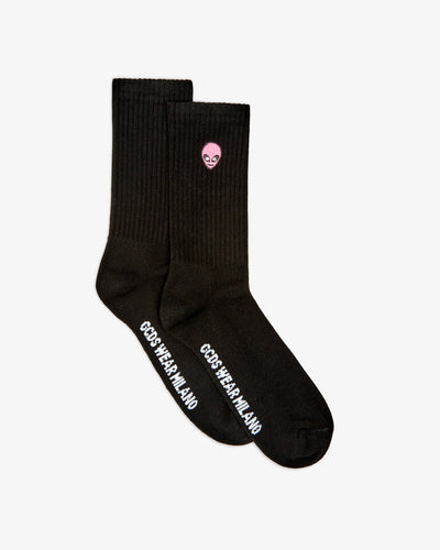 Wirdo Embroidered Socks | Unisex Socks Black | GCDS®