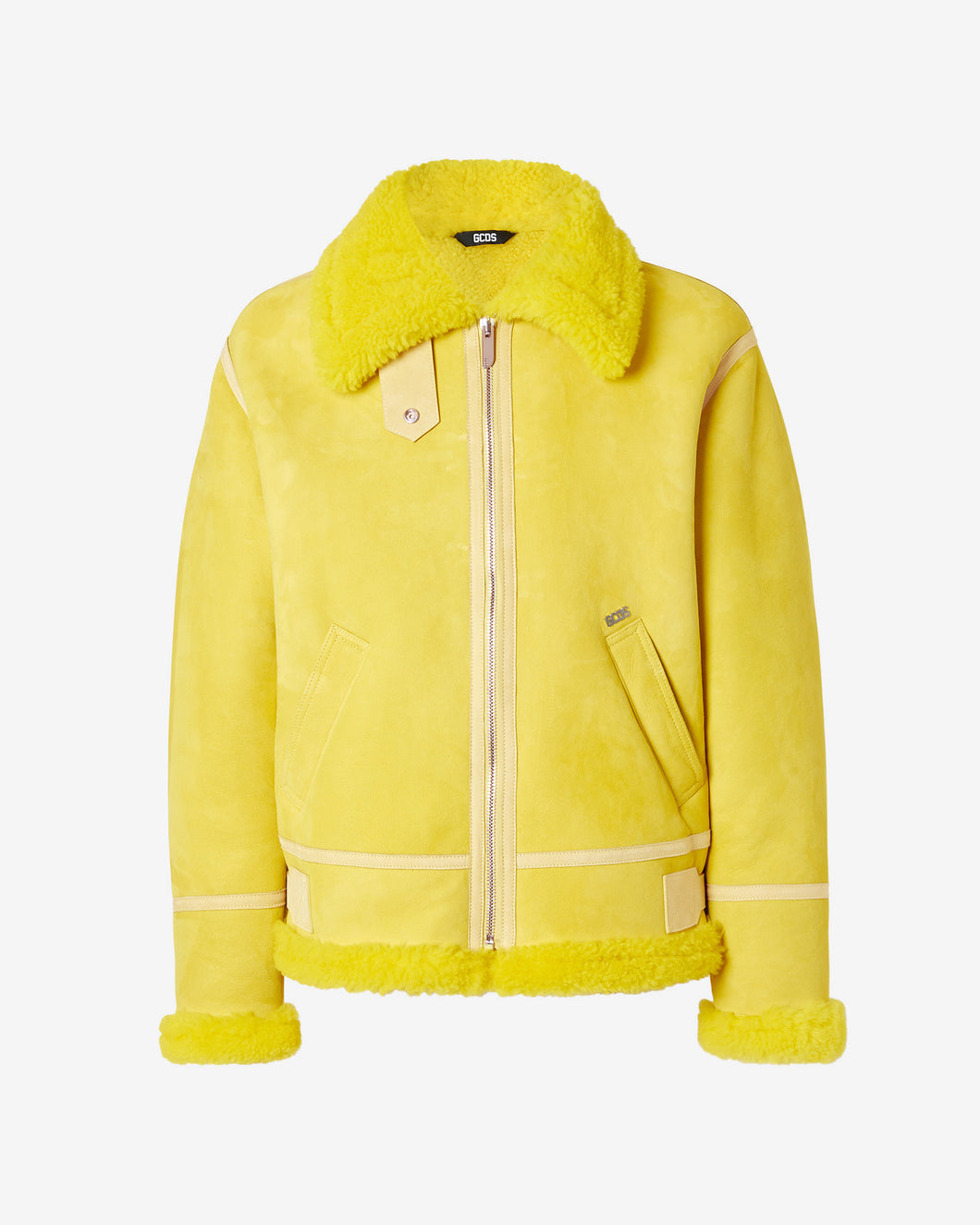 Shearling Jacket | Unisex Coats & Jackets Yellow | GCDS®