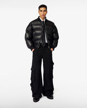 Load image into Gallery viewer, Leather Puffer Bomber | Men Coats &amp; Jackets Black | GCDS®
