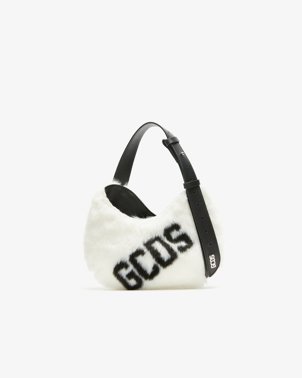 Comma Small Faux Fur Logo Twist Bag | Women Bags White | GCDS®