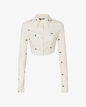 Carica l&#39;immagine nel visualizzatore di Gallery, Gcds Kittho Cotton Cropped Shirt | Women T-shirts Off White | GCDS®

