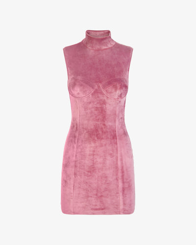 Velvet Mini Dress | Women Mini & Long Dresses Mauve Pink | GCDS®