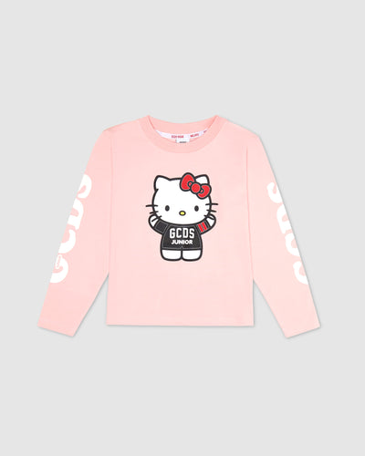 Hello Kitty longsleeves t-shirt: Girl Hoodie and tracksuits Pink | GCDS