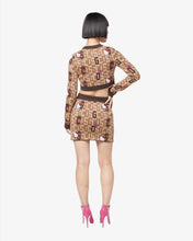 Load image into Gallery viewer, Hello Kitty monogram mini skirt: Women Skirt Brown | GCDS
