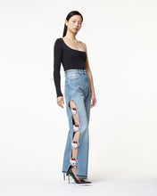 Load image into Gallery viewer, Hello Kitty Menfit Denim Trousers : Women Trousers New Light Blue | GCDS
