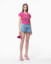 Load image into Gallery viewer, Hello Kitty Jacquard Vest : Women Knitwear Fuchsia | GCDS
