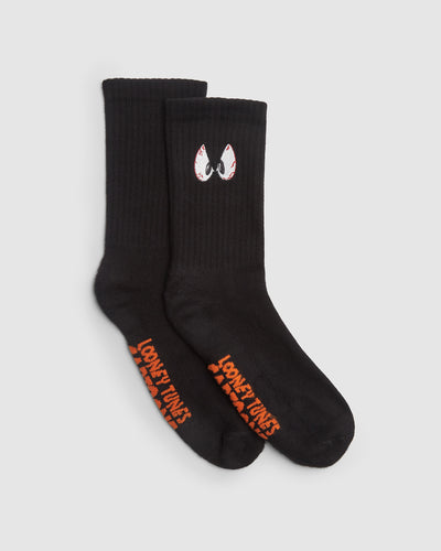 Daffy Duck socks: Unisex Socks Black | GCDS