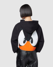 Carica l&#39;immagine nel visualizzatore di Gallery, Daffy Duck cropped sweatshirt: Women Hoodies Black | GCDS
