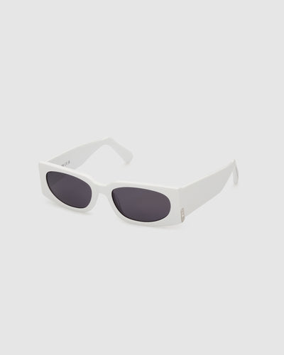 GD016 RECTANGULAR SUNGLASSES: Unisex Sunglasses White | GCDS
