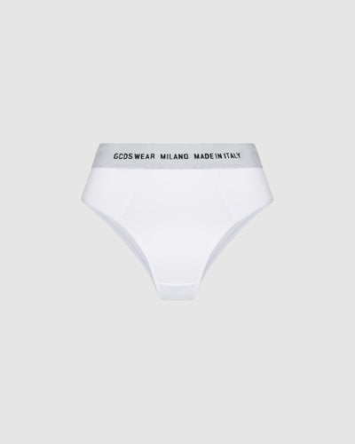 GCDS Wear Boyfriend briefs: Unisex Underwear White | GCDS
