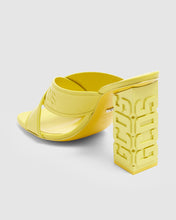 Load image into Gallery viewer, Logo embossed criss-cross sandals: Women Shoes Yellow | GCDS
