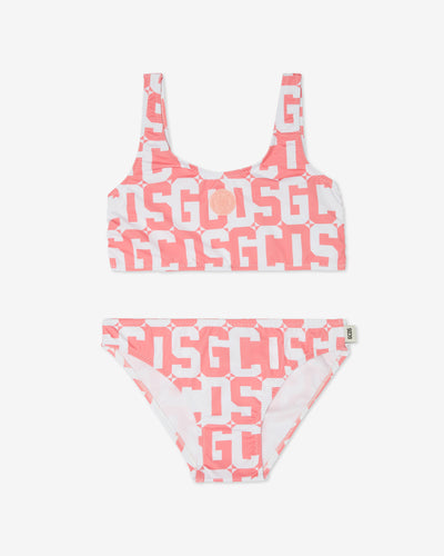 Junior Gcds Monogram Bikini: Girl Swimwear Pink | GCDS Spring/Summer 2023