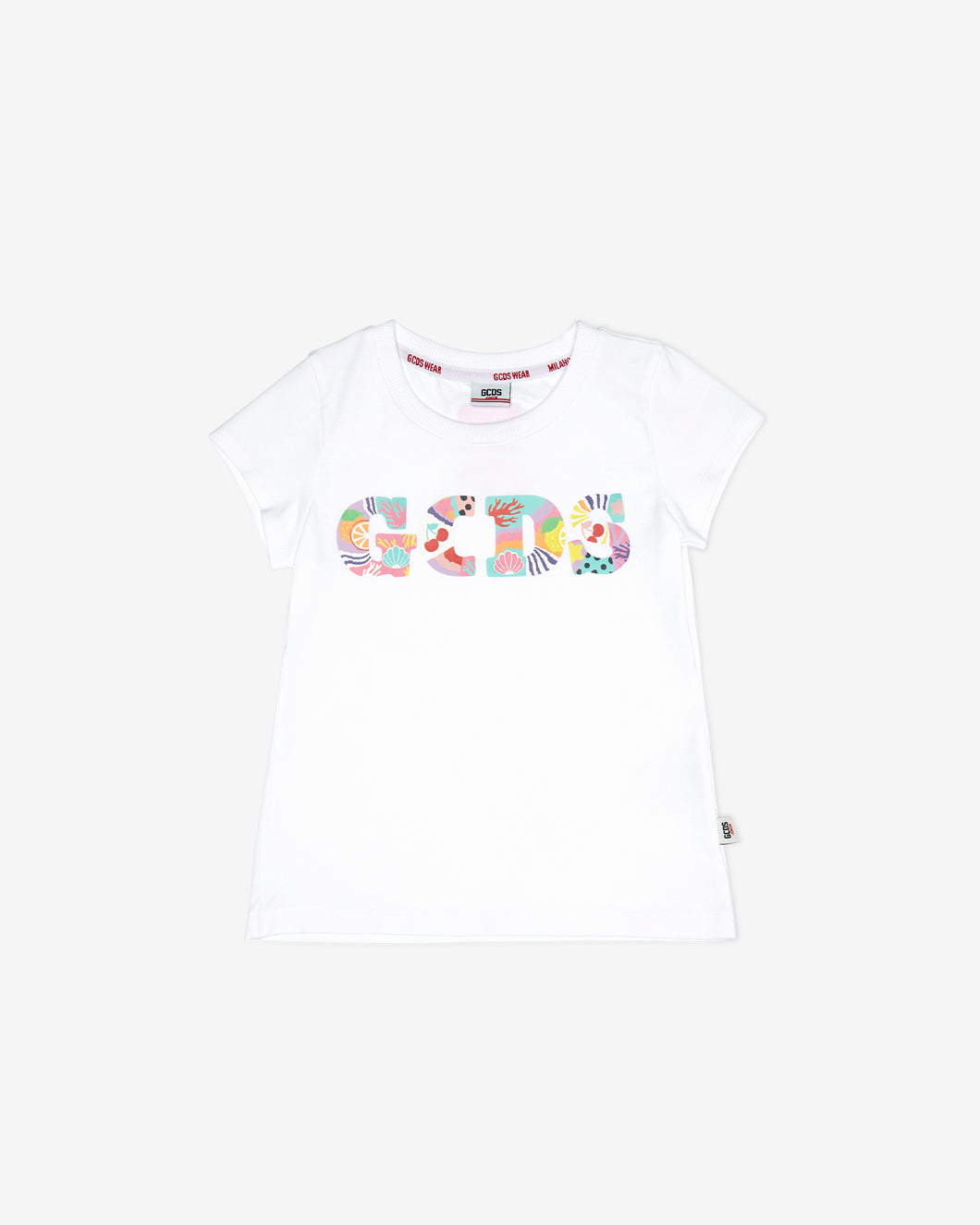 Junior Gcds Patchwork T-Shirt: Girl T-shirts White | GCDS Spring/Summer 2023
