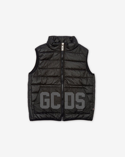 Junior Gcds Low Band Vest: Boy Outerwear Black | GCDS Spring/Summer 2023