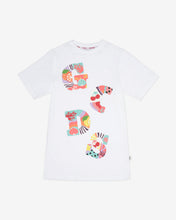 Load image into Gallery viewer, Junior Gcds Patchwork T-Shirt Dress: Girl Dresses White | GCDS Spring/Summer 2023
