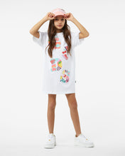 Load image into Gallery viewer, Junior Gcds Patchwork T-Shirt Dress: Girl Dresses White | GCDS Spring/Summer 2023
