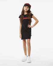 Load image into Gallery viewer, Junior Gcds Low Logo Band T-Shirt Dress: Girl Dresses Black | GCDS Spring/Summer 2023
