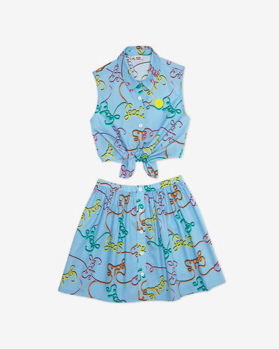 Junior Gcds Shirt And Skirt Set : Girl Blouse & Skirt Set Multicolor | GCDS Spring/Summer 2023
