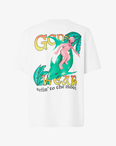 Surfing Wirdo Printed Loose T-Shirt : Men T-shirts White | GCDS Spring/Summer 2023