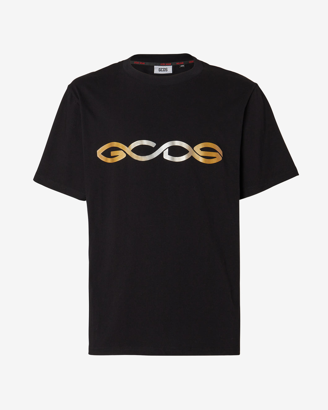 Reflective Print Logo Regulr T-Shirt : Men T-shirts Black | GCDS Spring/Summer 2023