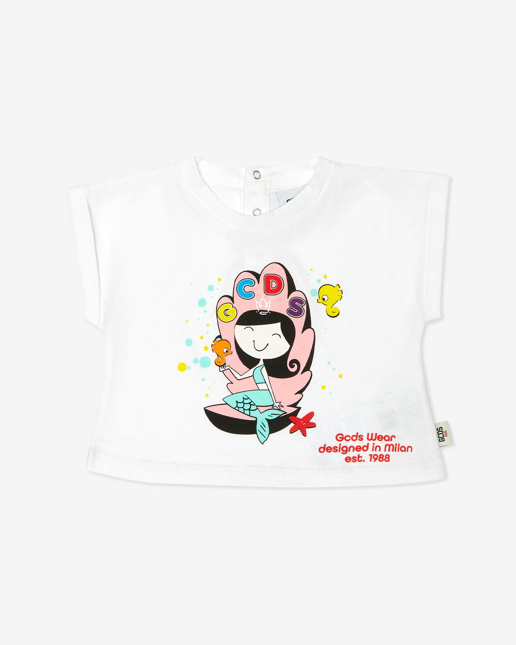 Baby Gcds Mermaid T-Shirt: Girl T-shirts White | GCDS Spring/Summer 2023