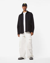 Load image into Gallery viewer, Cotton Canvas Overshirt : Men Outerwear Black | GCDS Spring/Summer 2023
