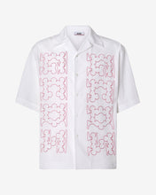 Load image into Gallery viewer, Embroidered Cotton Bowling Shirt : Men Shirts White | GCDS Spring/Summer 2023
