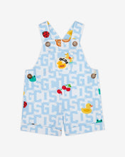 Carica l&#39;immagine nel visualizzatore di Gallery, Baby Gcds Monogram Animals Dungarees: Boy Dungarees Light Blue | GCDS Spring/Summer 2023
