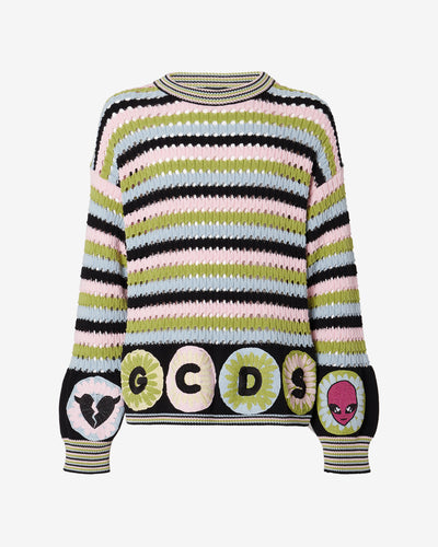 Gcds Crochet Sweater : Men Knitwear Multicolor | GCDS Spring/Summer 2023