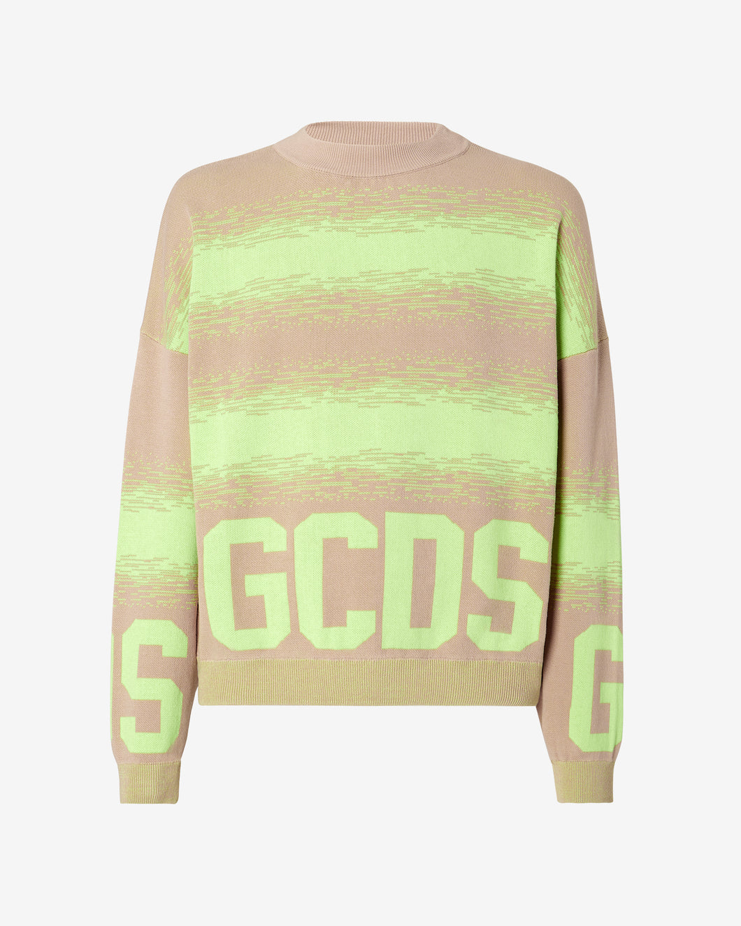 Gcds Cotton Low Band Degradé Sweater : Men Knitwear Beige | GCDS Spring/Summer 2023