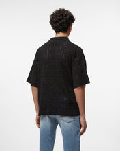 Load image into Gallery viewer, Gcds Monogram Macramè Shirt : Men Knitwear Black | GCDS Spring/Summer 2023
