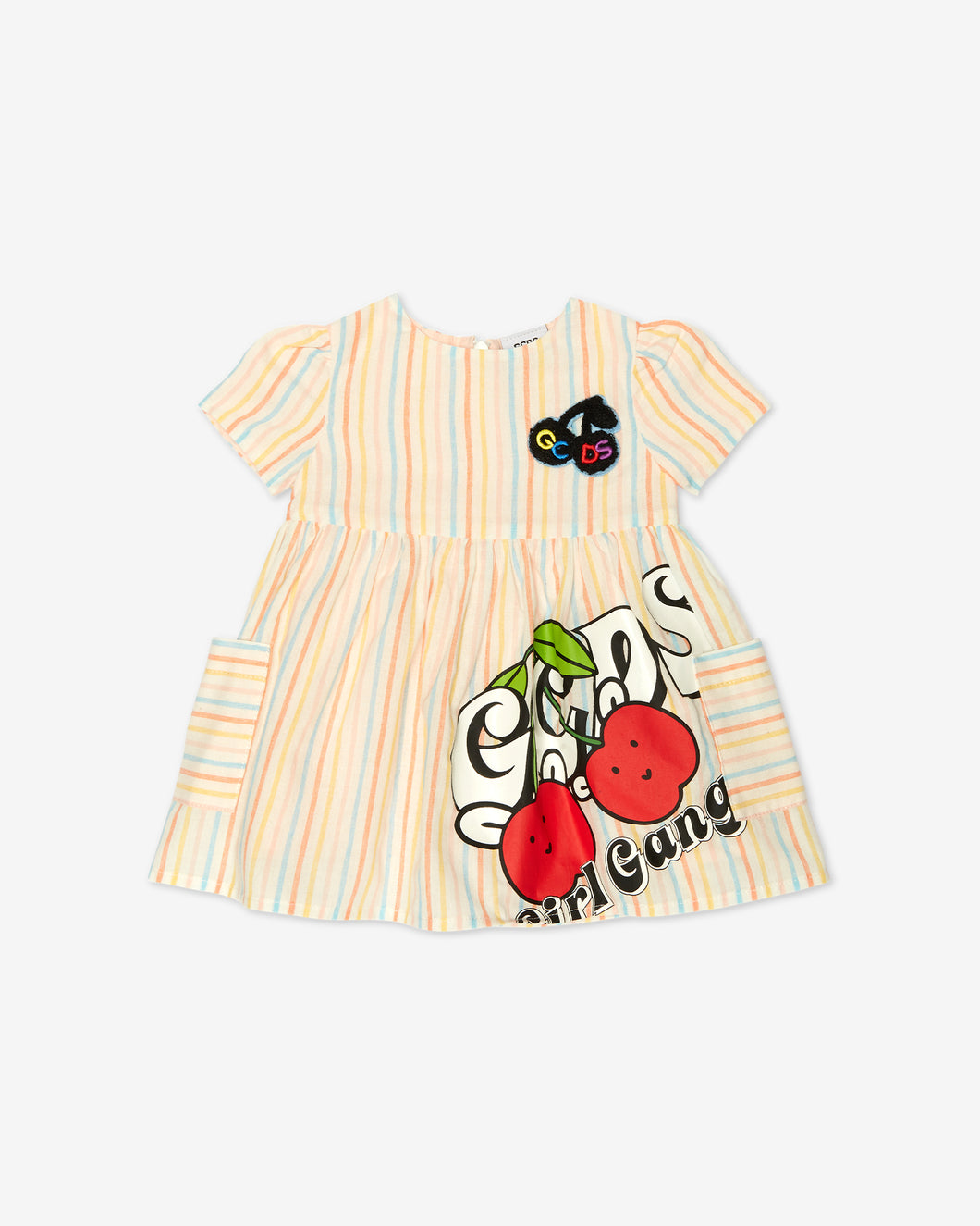 Baby Gcds Cherry Striped Dress: Girl Dresses Multicolor | GCDS Spring/Summer 2023