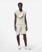 Load image into Gallery viewer, Gcds Monogram Macramè Gilet : Men Knitwear Off White | GCDS Spring/Summer 2023

