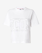Carica l&#39;immagine nel visualizzatore di Gallery, Bling Gcds Logo T-Shirt : Women T-shirts White | GCDS Spring/Summer 2023
