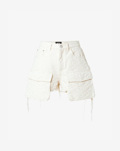 Gcds Canvas Monogram Shorts : Women Trousers Off White | GCDS Spring/Summer 2023