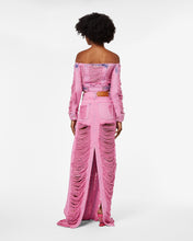 Carica l&#39;immagine nel visualizzatore di Gallery, Denim Frayed Jacket : Women Outerwear Pink | GCDS Spring/Summer 2023
