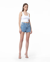 Carica l&#39;immagine nel visualizzatore di Gallery, Gcds Bling Denim Shorts : Women Trousers New Light Blue | GCDS Spring/Summer 2023
