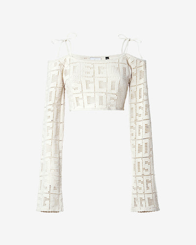 Gcds Monogram Macramé Sweater : Women Knitwear Off White | GCDS Spring/Summer 2023