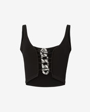 Load image into Gallery viewer, Logo Chain Tank Top : Women Tops Black | GCDS Spring/Summer 2023
