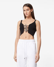 Load image into Gallery viewer, Logo Chain Tank Top : Women Tops Black | GCDS Spring/Summer 2023
