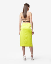 Carica l&#39;immagine nel visualizzatore di Gallery, Bling Glossy Long Skirt : Women Skirts Yellow fluo | GCDS Spring/Summer 2023
