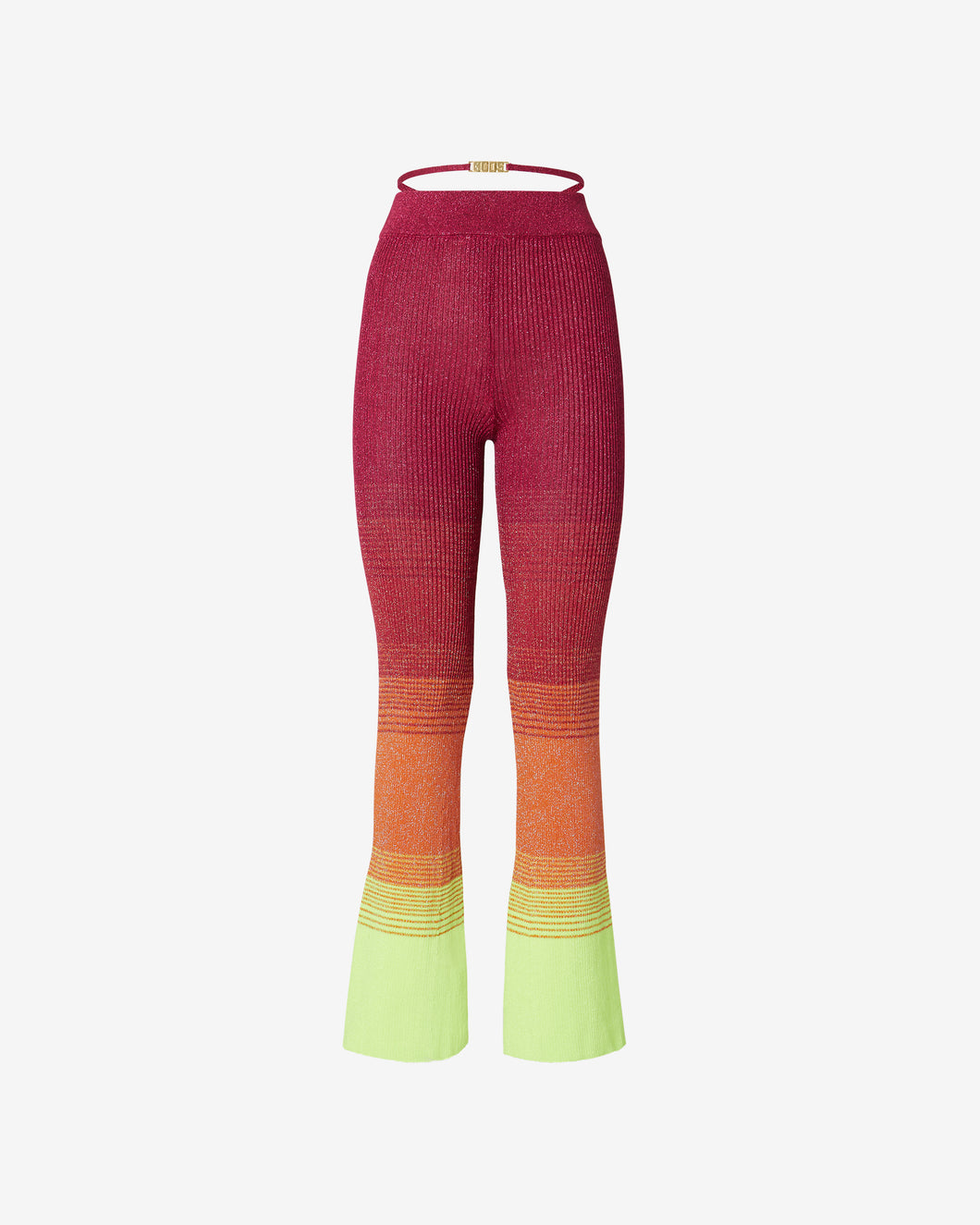 Lurex Degradé Knit Trousers : Women Trousers Fuchsia | GCDS Spring/Summer 2023