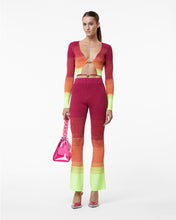 Carica l&#39;immagine nel visualizzatore di Gallery, Lurex Degradé Knit Trousers : Women Trousers Fuchsia | GCDS Spring/Summer 2023
